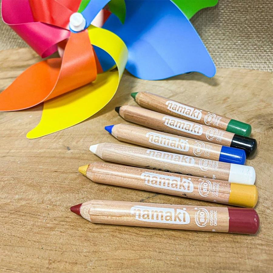 namaki ナマキ フェイスペイント ペンシル 6カラー 選べる6色 フェイスペイント キッズ オーガニック ハロウィン サッカー観戦 しい クレヨン |  | 09