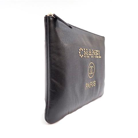 CHANEL シャネル クラッチバッグ PM キャビアスキン NOIR