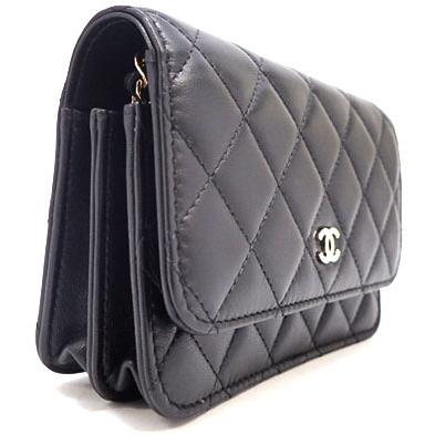 CHANEL シャネル ミニチェーンウォレット ラムスキン NOIR CHANEL シャネル ミニチェーンウォレット ラムスキン NOIR