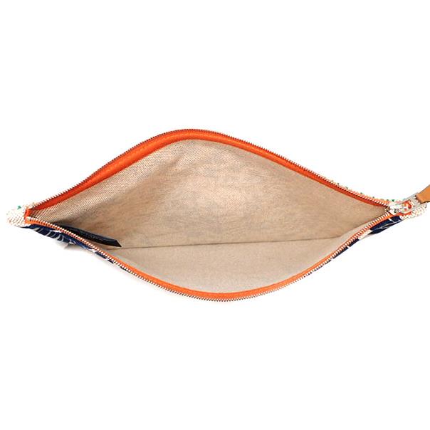 HERMES エルメス ポーチ ジン＆レオ MARINE CORAIL シルバー金具