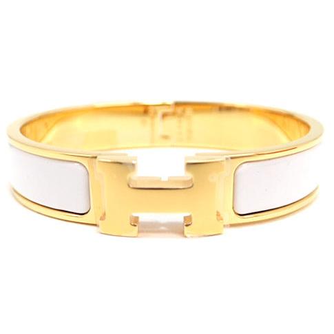 HERMES エルメス クリックH ブレスレット BLANC ゴールド H700001F