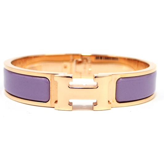 HERMES エルメス クリックH ブレスレット LILAS ピンクゴールド
