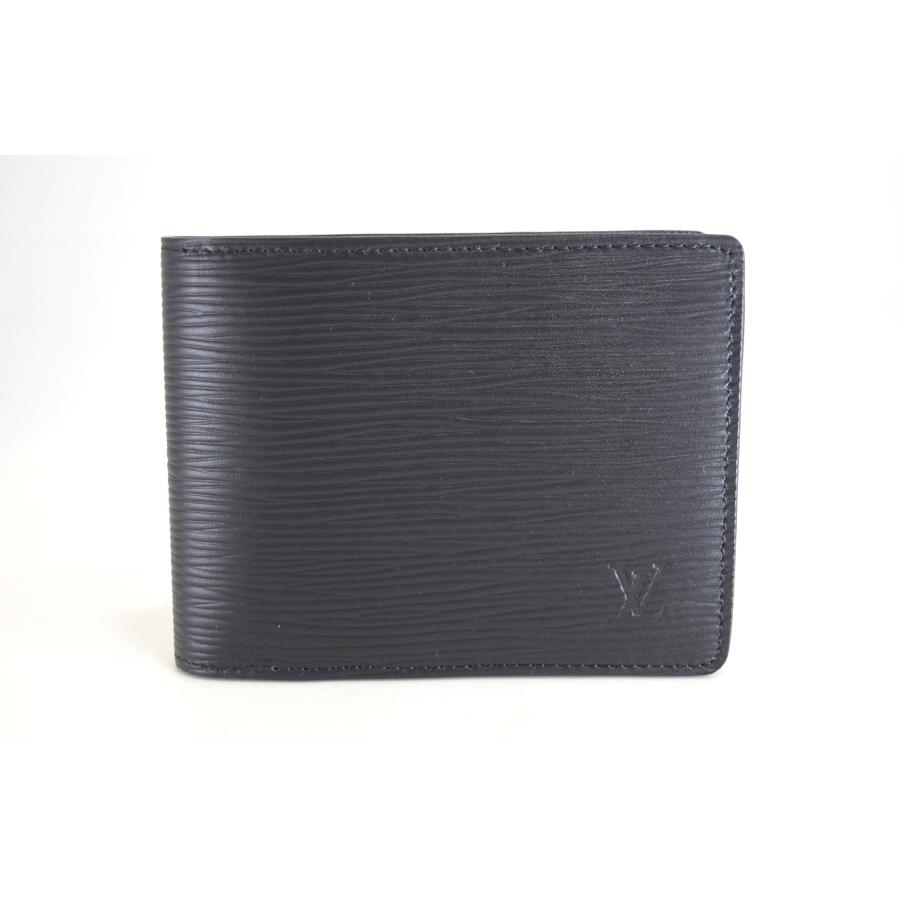 LOUIS VUITTON ルイ・ヴィトン ポルトフォイユ・ミュルティプル 二つ折り財布 ノワール エピレザー M60662の画像