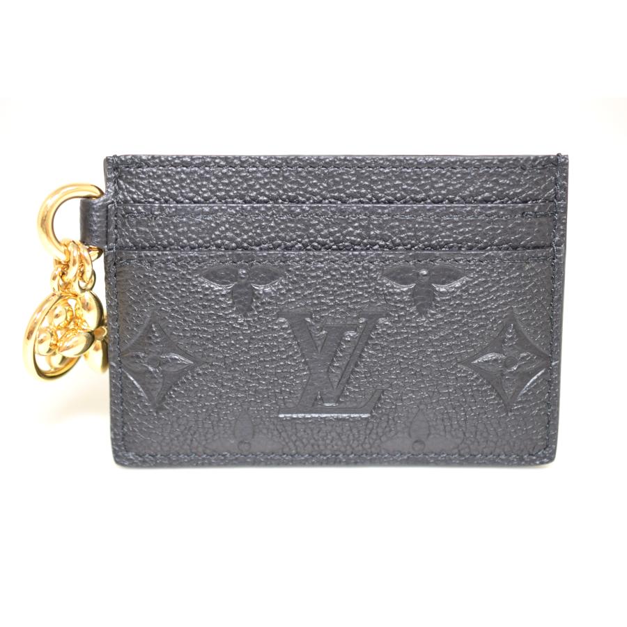 ルイヴィトン ポルト カルト･LV チャーム モノグラム･アンプラント ノワール M82132 黒 ゴールド金具 未使用品 LOUIS VUITTON（ルイ・ヴィトン） ポルト カルト・LV チャーム カード