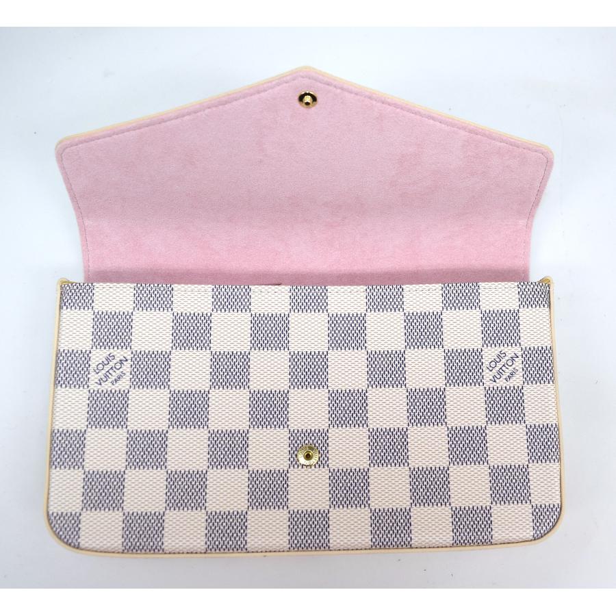 ルイ・ヴィトン ポシェット フェリシー  N40491 ﾀﾞﾐｴｱｽﾞｰﾙ レディースショルダーバッグ
 ローズバレリーヌ【中古】 LOUIS VUITTON（ルイ・ヴィトン） ポシェット・フェリシー ショルダー