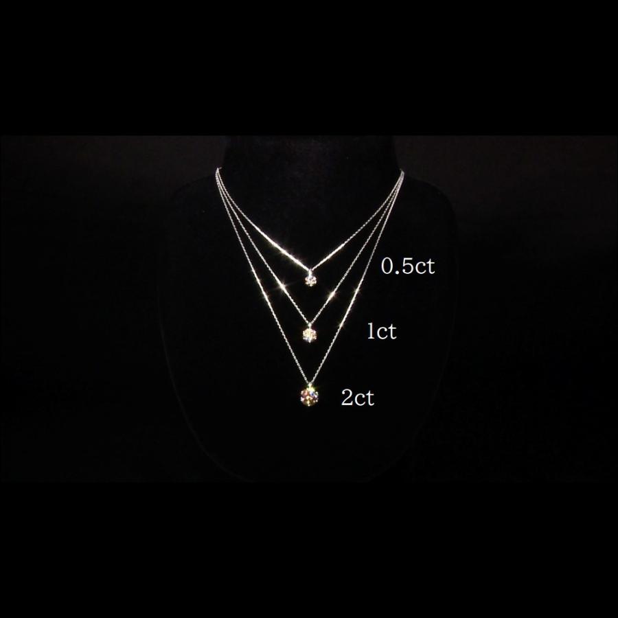 純プラチナ台大粒0.5ctシャンパンカラーダイヤモンドペンダント  