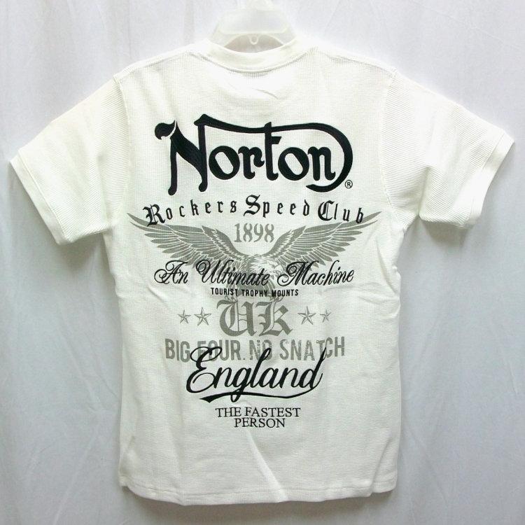 ノートン Norton 刺繍ワッフル半袖Tシャツ 232N1009 アメカジ バイカー ロッカーズ サーマル｜bscrawler｜02