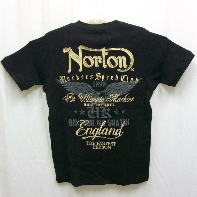 ノートン Norton 刺繍ワッフル半袖Tシャツ 232N1009 アメカジ バイカー ロッカーズ サーマル｜bscrawler｜04