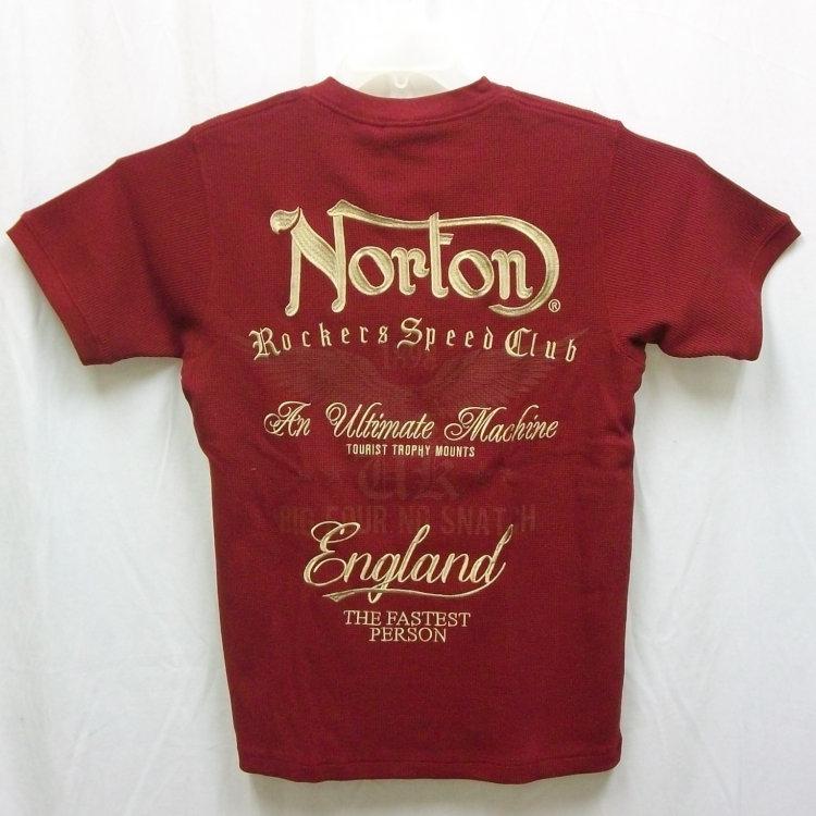 ノートン Norton 刺繍ワッフル半袖Tシャツ 232N1009 アメカジ バイカー ロッカーズ サーマル｜bscrawler｜07