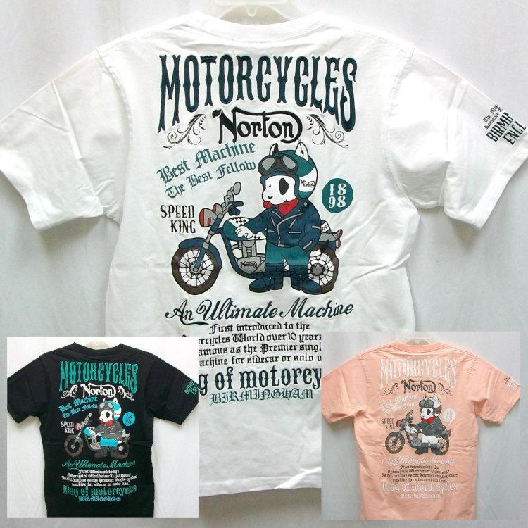 ノートン Norton ドッグライダーパッセージ刺繍半袖Tシャツ