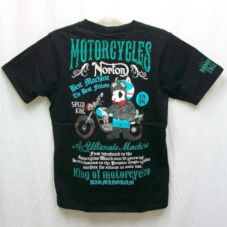 ノートン Norton ドッグライダーパッセージ刺繍半袖Tシャツ 232N1011 アメカジ バイカー ロッカーズ バイク 犬｜bscrawler｜05