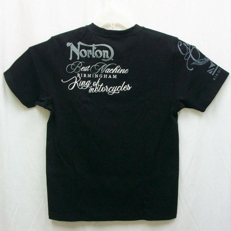 ノートン Norton ウネ刺繍テレコヘンリーネック半袖Tシャツ 232N1020 アメカジ バイカー ロッカーズ｜bscrawler｜03