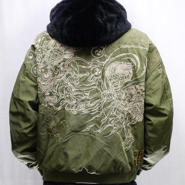 絡繰魂 粋 からくりだましいいき 風神雷神リバーシブルMA-1 222072 和