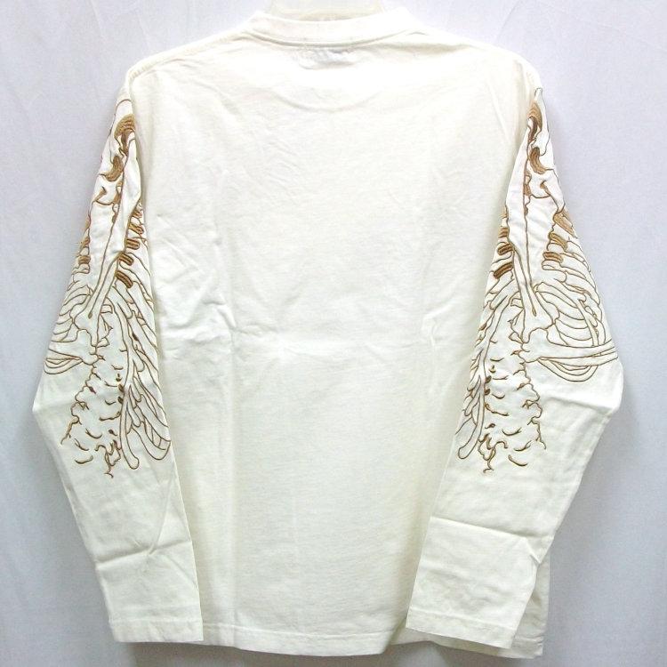 絡繰魂 からくりだましい 双がしゃどくろロンT 長袖Tシャツ 233113 和柄 髑髏 スカル | 絡繰魂 | 02