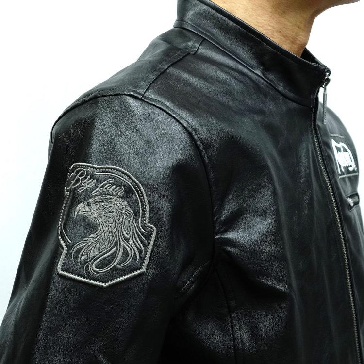 ノートン（NORTON） Nortonフェイクレザーパッチドシングルライダース