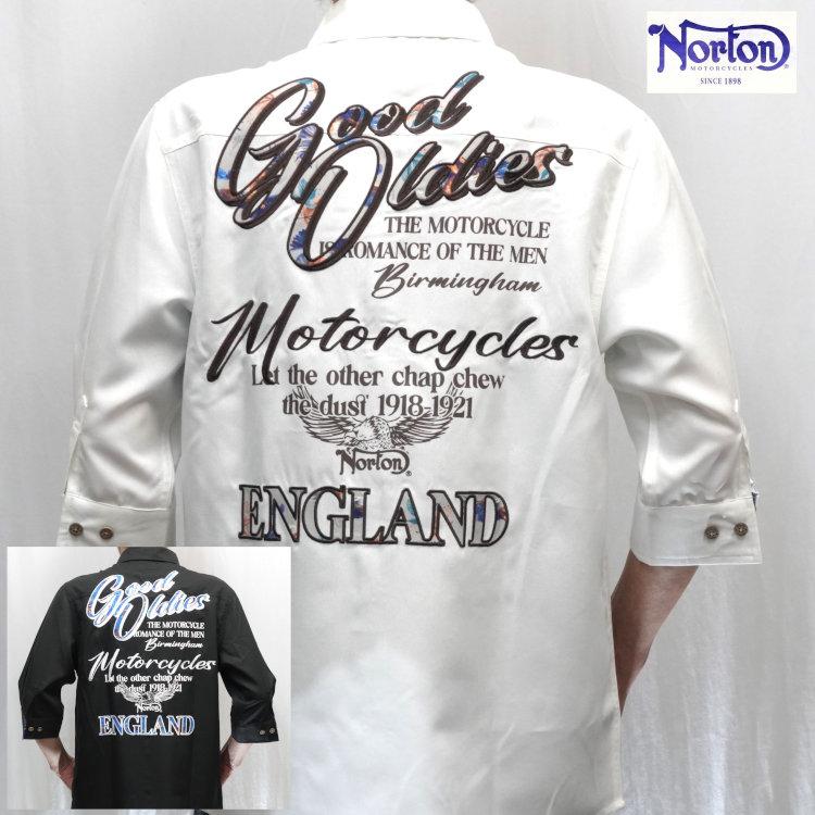 ノートン（NORTON） Nortonリネンライク6分袖シャツ 252N1501 バイカー