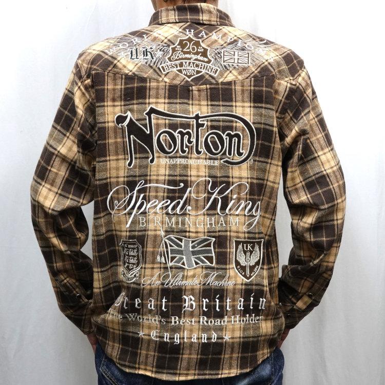 超激レア　初期　オールド　WINGROCK 神戸店限定　チェックシャツ ゴローズ ノートン（NORTON） Nortonコーデュロイ使いチェックシャツ 253N1500