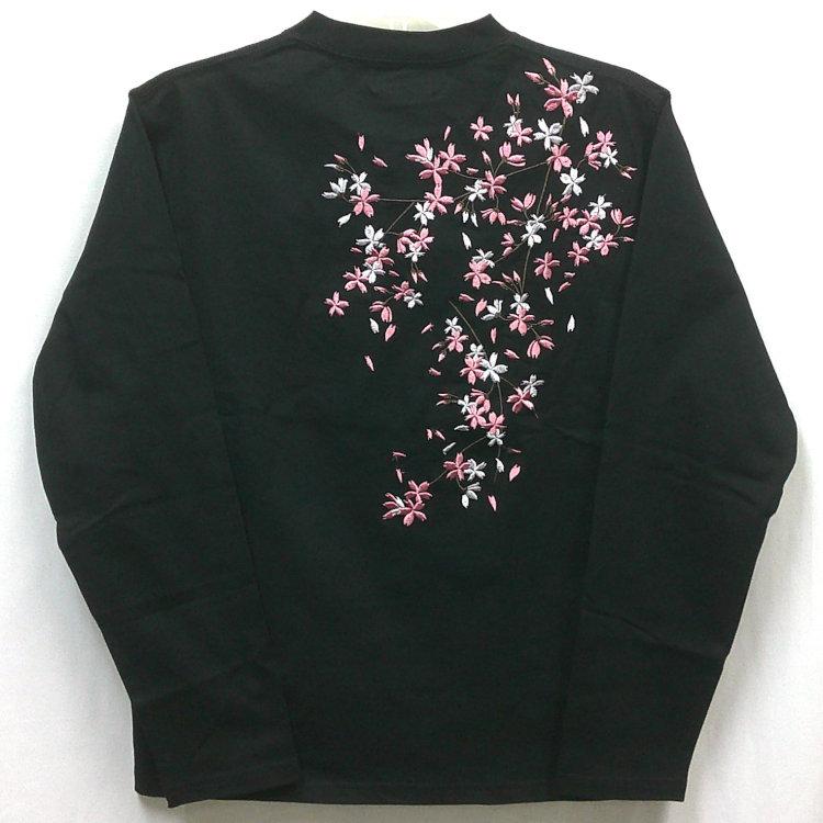 絡繰魂 からくりだましい 桜吹雪ロンT 長袖Tシャツ 261041 和柄 | 絡繰魂 | 02