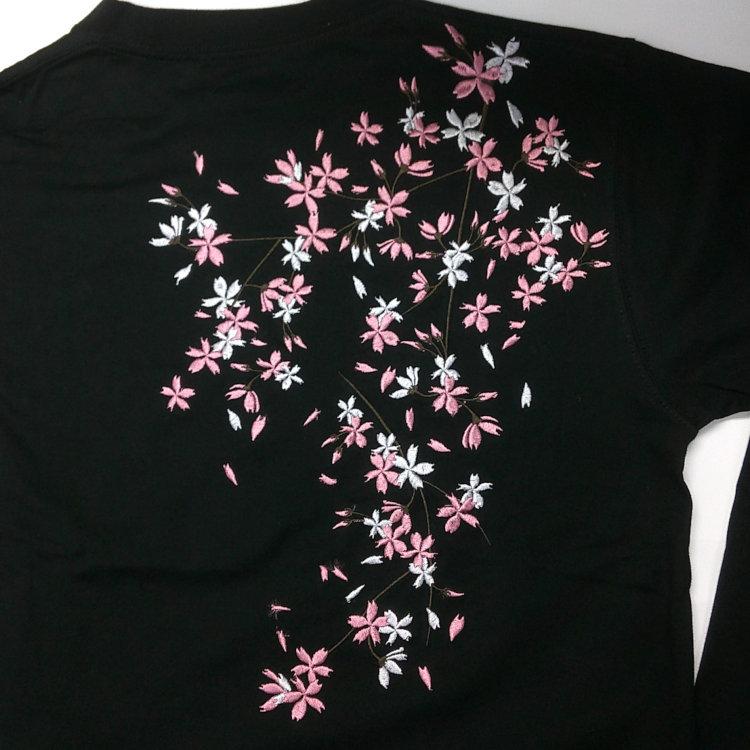 絡繰魂 からくりだましい 桜吹雪ロンT 長袖Tシャツ 261041 和柄 | 絡繰魂 | 03