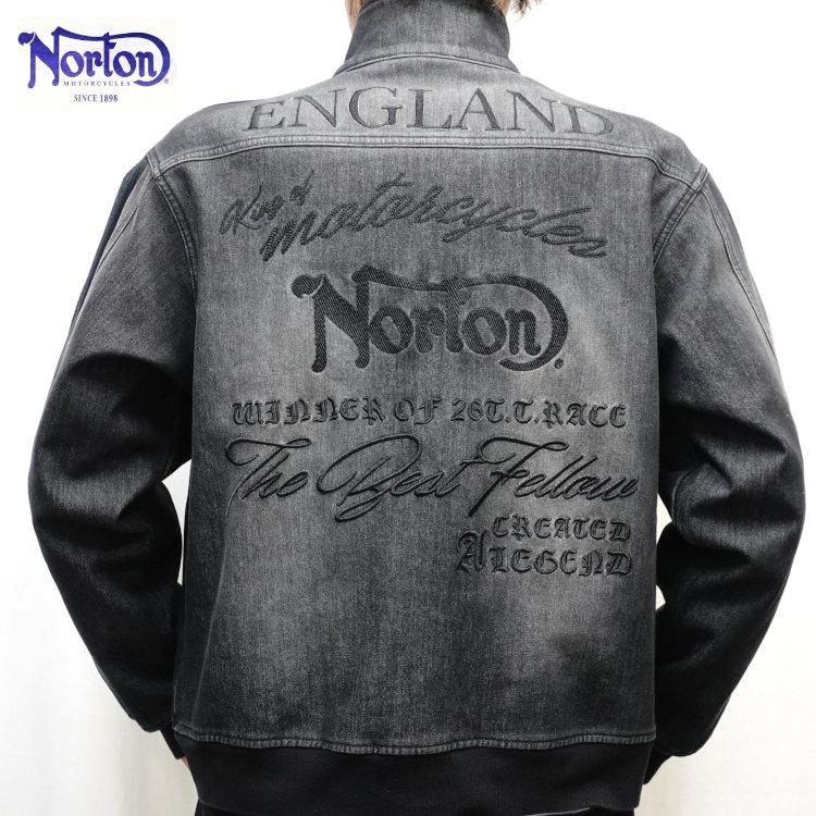 ノートン Norton 防風スタンドネック畝刺繍デニムジャケット 261N1602 アメカジ バイカー バイク ロッカーズ | ノートン