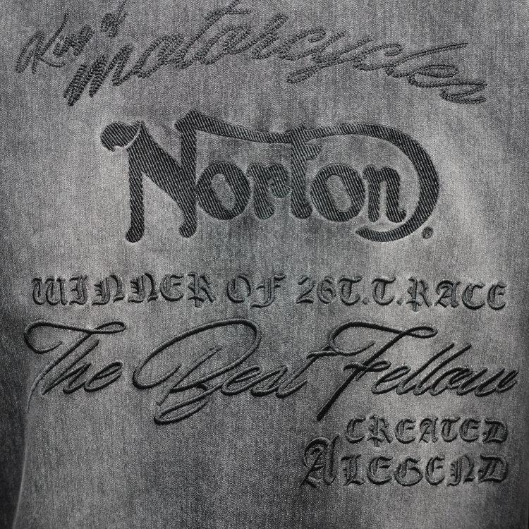 ノートン Norton 防風スタンドネック畝刺繍デニムジャケット 261N1602 アメカジ バイカー バイク ロッカーズ | ノートン | 05