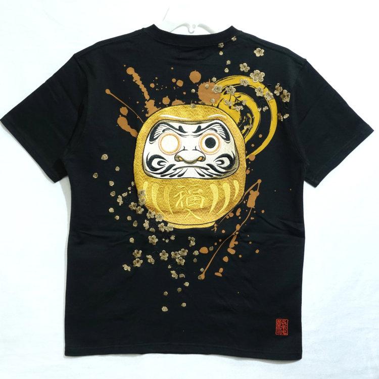 和柄Tシャツ 絡繰魂 からくりだましい 幸運達磨半袖Tシャツ 262076 | 絡繰魂 | 05