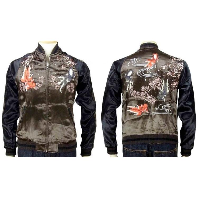 JAPANESQUE ジャパネスク 桜出目金 スカジャン 3RSJ-015/和柄 : SCRIPT