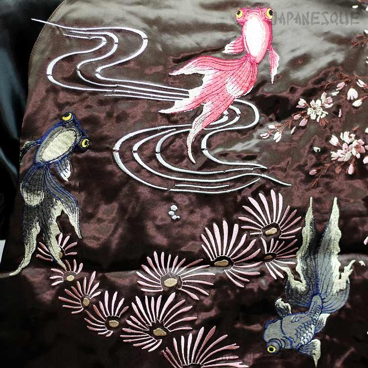 JAPANESQUE ジャパネスク 桜出目金 スカジャン 3RSJ-015/和柄 : SCRIPT