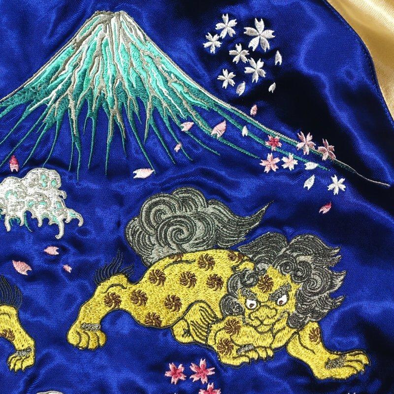 スカジャン ジャパネスク JAPANESQUE 波に獅子 3RSJ-046 和柄 和