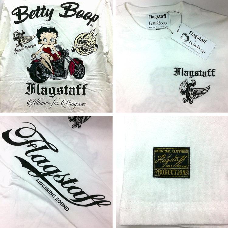 BETTY BOOP ベティブープxFLAGSTAFFコラボ長袖Tシャツ 443080 BETTY BOOP ベティブープxFLAGSTAFFコラボ長袖Tシャツ 443080