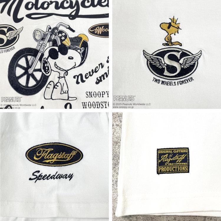 SNOOPY（スヌーピー） スヌーピーxFLAGSTAFFコラボ半袖Tシャツ 452094