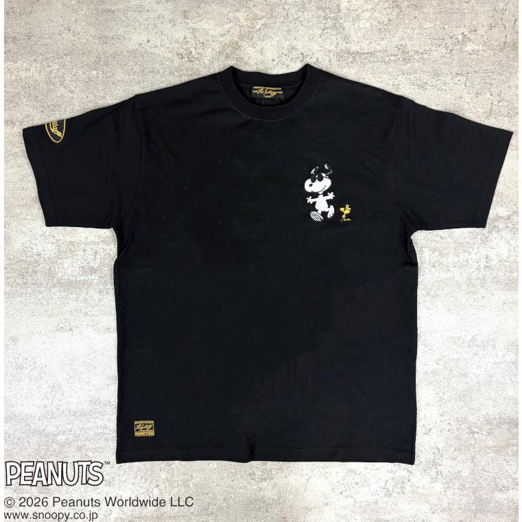 スヌーピーxFLAGSTAFFコラボ半袖Tシャツ 462022 PEANUTS PM アメカジ キャラクター PEANUTS バイク | SNOOPY | 03