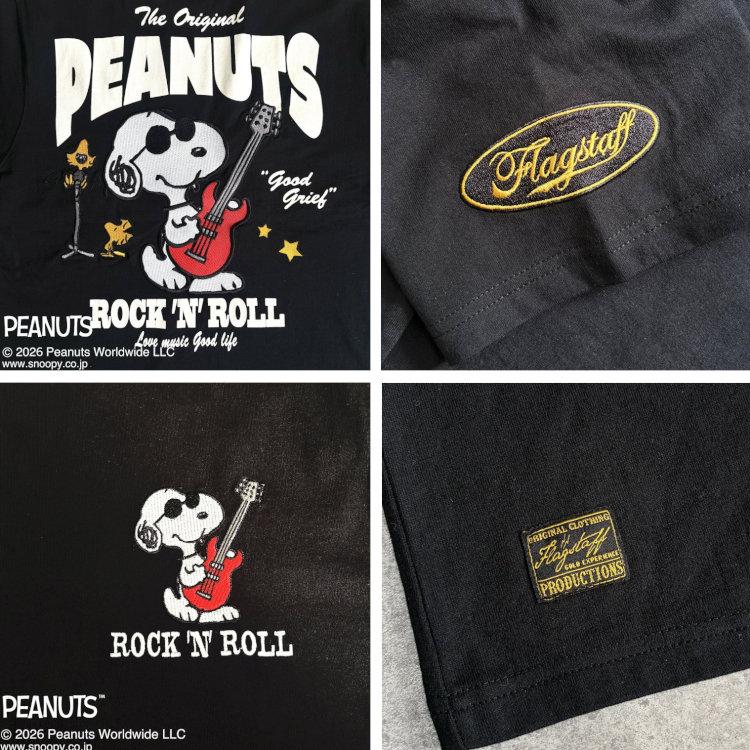 SNOOPY（スヌーピー） スヌーピーxFLAGSTAFFコラボ半袖Tシャツ 462030