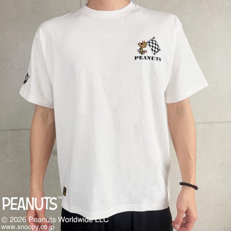 SNOOPY（スヌーピー） スヌーピーxFLAGSTAFFコラボ半袖Tシャツ 462031