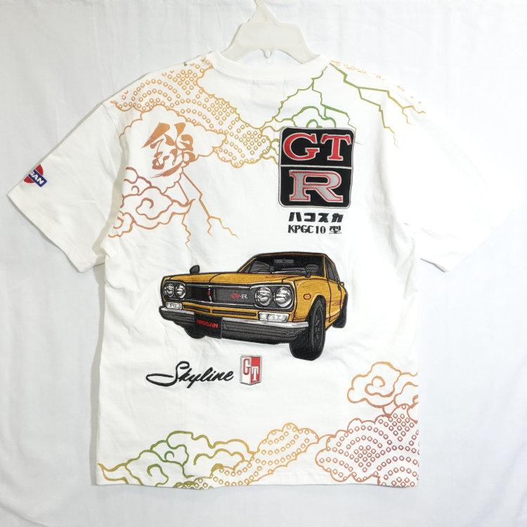 NISSAN 日産×NISIKI 錦 コラボ半袖Tシャツ 526212 KPGC10型ハコスカ雷雲 スカイラインGT-R | 日産 | 01