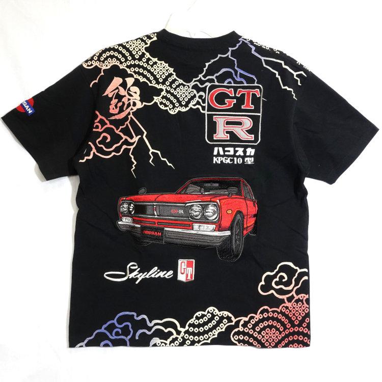 NISSAN 日産×NISIKI 錦 コラボ半袖Tシャツ 526212 KPGC10型ハコスカ雷雲 スカイラインGT-R | 日産 | 06