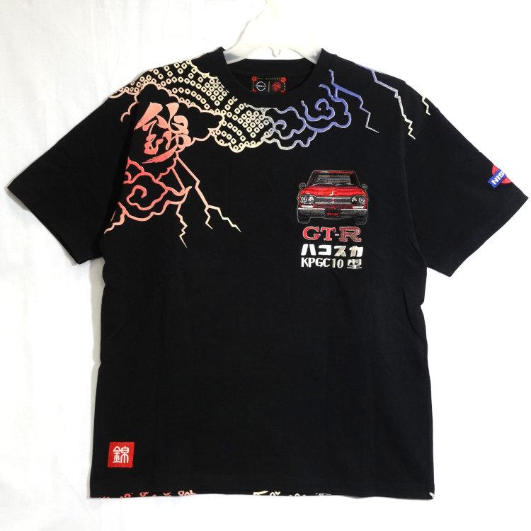 NISSAN 日産×NISIKI 錦 コラボ半袖Tシャツ 526212 KPGC10型ハコスカ雷雲 スカイラインGT-R | 日産 | 07