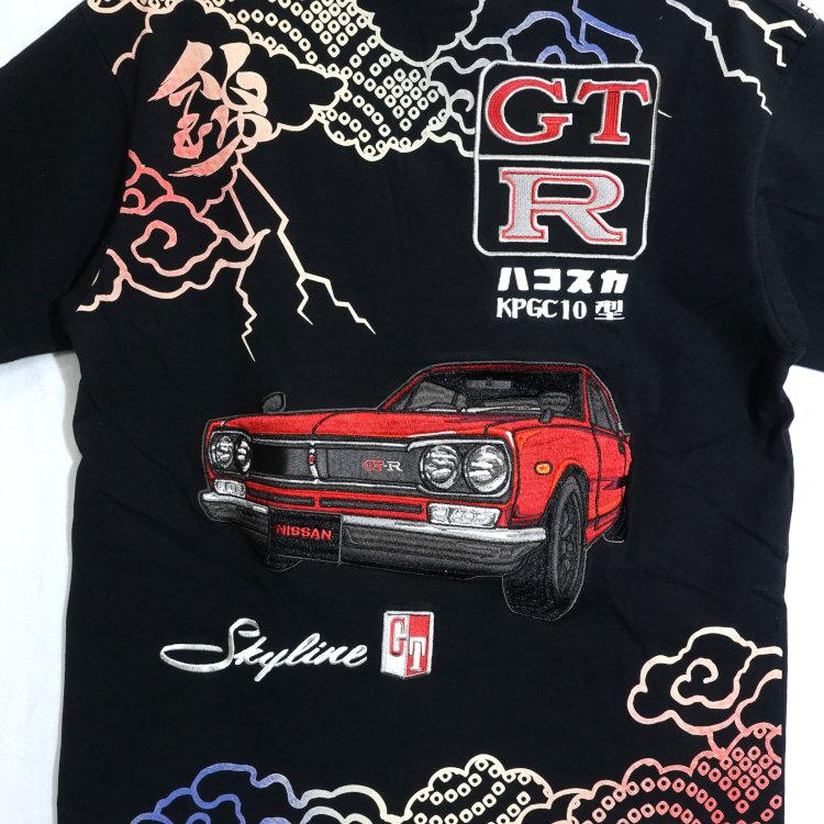 NISSAN 日産×NISIKI 錦 コラボ半袖Tシャツ 526212 KPGC10型ハコスカ雷雲 スカイラインGT-R | 日産 | 08