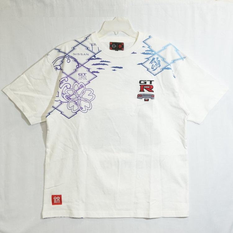 NISSAN 日産×NISIKI 錦 コラボ半袖Tシャツ 526232 NISMO GTR35 塔と紋様 スカイラインGT-R | 日産 | 02