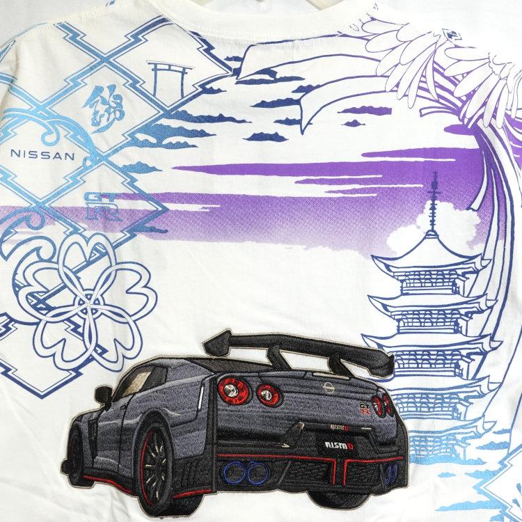 NISSAN 日産×NISIKI 錦 コラボ半袖Tシャツ 526232 NISMO GTR35 塔と紋様 スカイラインGT-R | 日産 | 03
