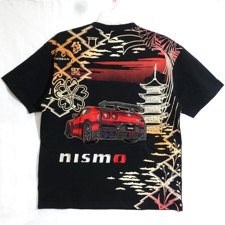 NISSAN 日産×NISIKI 錦 コラボ半袖Tシャツ 526232 NISMO GTR35 塔と紋様 スカイラインGT-R | 日産 | 05