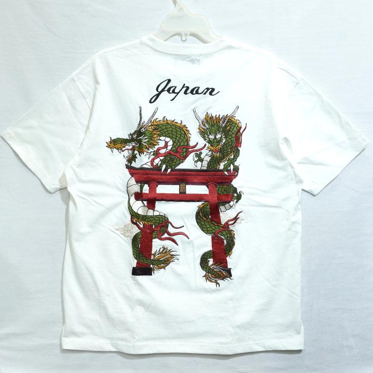 和柄Tシャツ 錦 にしき 半袖Tシャツ 526232 双龍鳥居 |  | 01