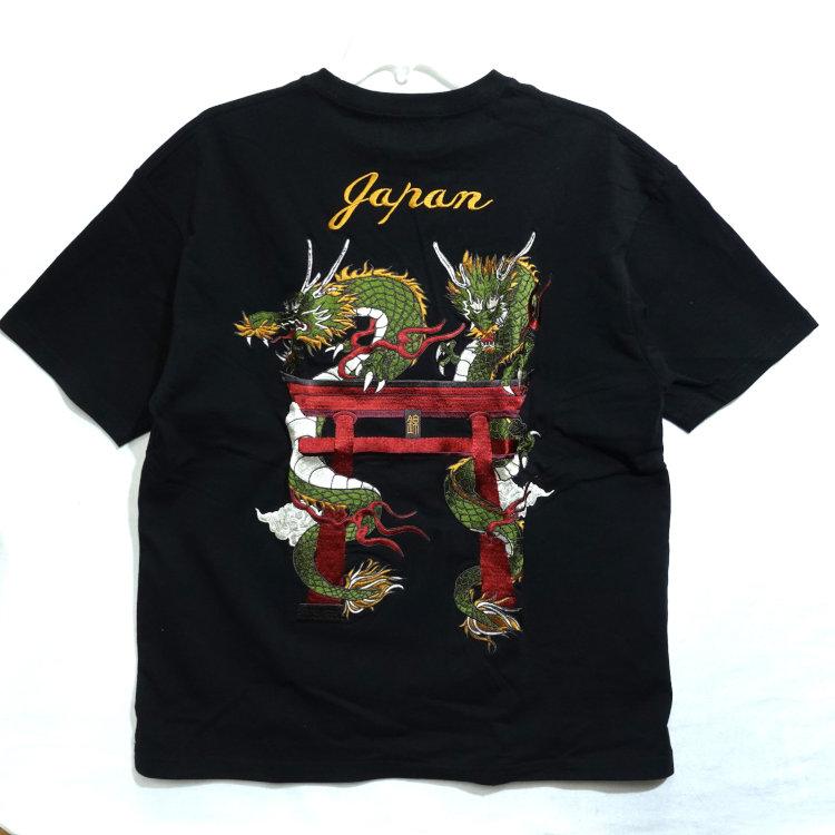和柄Tシャツ 錦 にしき 半袖Tシャツ 526232 双龍鳥居 |  | 05