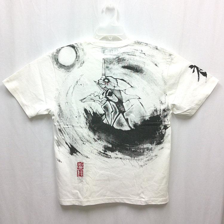 エヴァンゲリオン×錦 コラボ半袖Tシャツ 526351 墨絵風月と初号機 和柄 EVA アニメ |  | 01