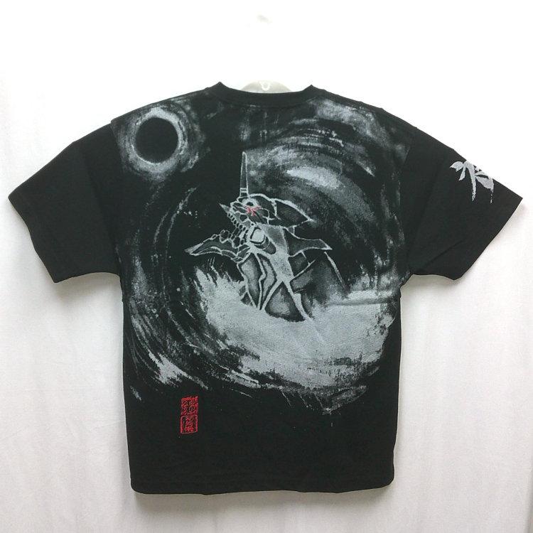 エヴァンゲリオン×錦 コラボ半袖Tシャツ 526351 墨絵風月と初号機 和柄 EVA アニメ |  | 05