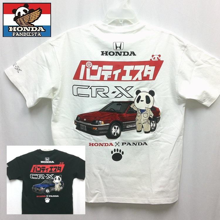 ホンダ HONDA×パンディエスタ PANDIESTA コラボ半袖Tシャツ 526503 CR-Xメカニック 旧車 パンダ ホンダCR-X | PANDIESTA