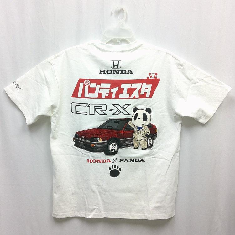 ホンダ HONDA×パンディエスタ PANDIESTA コラボ半袖Tシャツ 526503 CR-Xメカニック 旧車 パンダ ホンダCR-X | PANDIESTA | 01