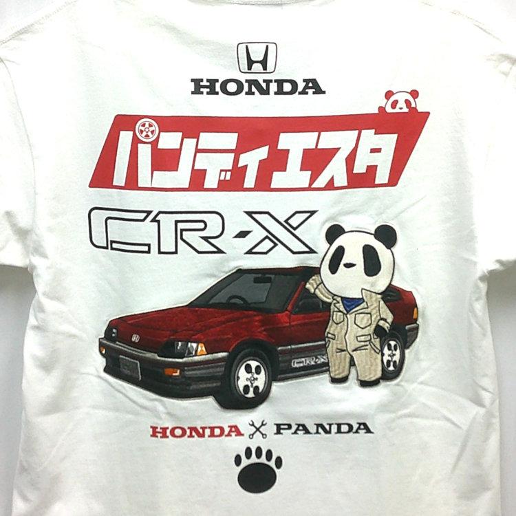 ホンダ HONDA×パンディエスタ PANDIESTA コラボ半袖Tシャツ 526503 CR-Xメカニック 旧車 パンダ ホンダCR-X | PANDIESTA | 03