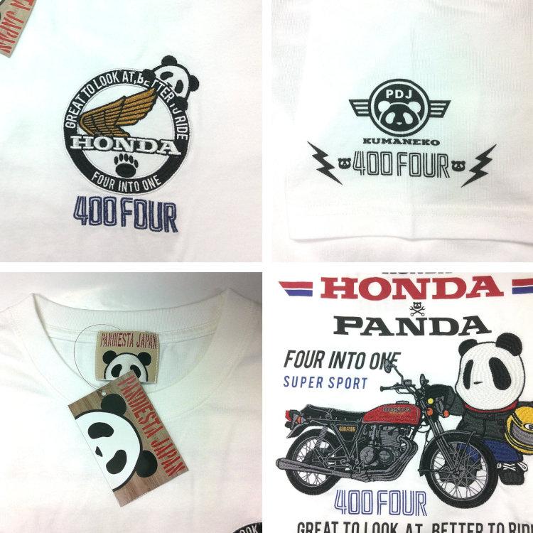 ホンダ HONDA×パンディエスタ PANDIESTA コラボ半袖Tシャツ 526506 CB400FOUR相棒 旧車 パンダ ヨンフォア | PANDIESTA | 04