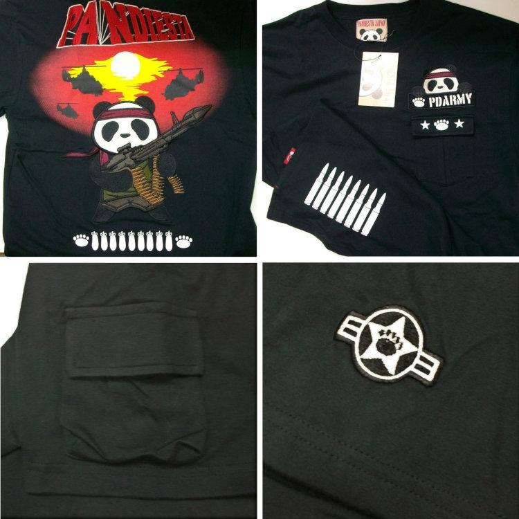 パンディエスタ PANDIESTA 半袖Tシャツ 582854 パンダWARS アメカジ バイカー ミリタリー キャラクター 和柄 | PANDIESTA | 02